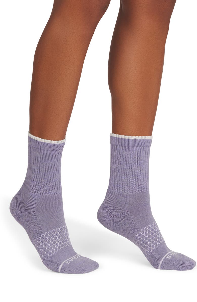 Bombas Merino Wool Blend Half Calf Socks, Main, color, Iris