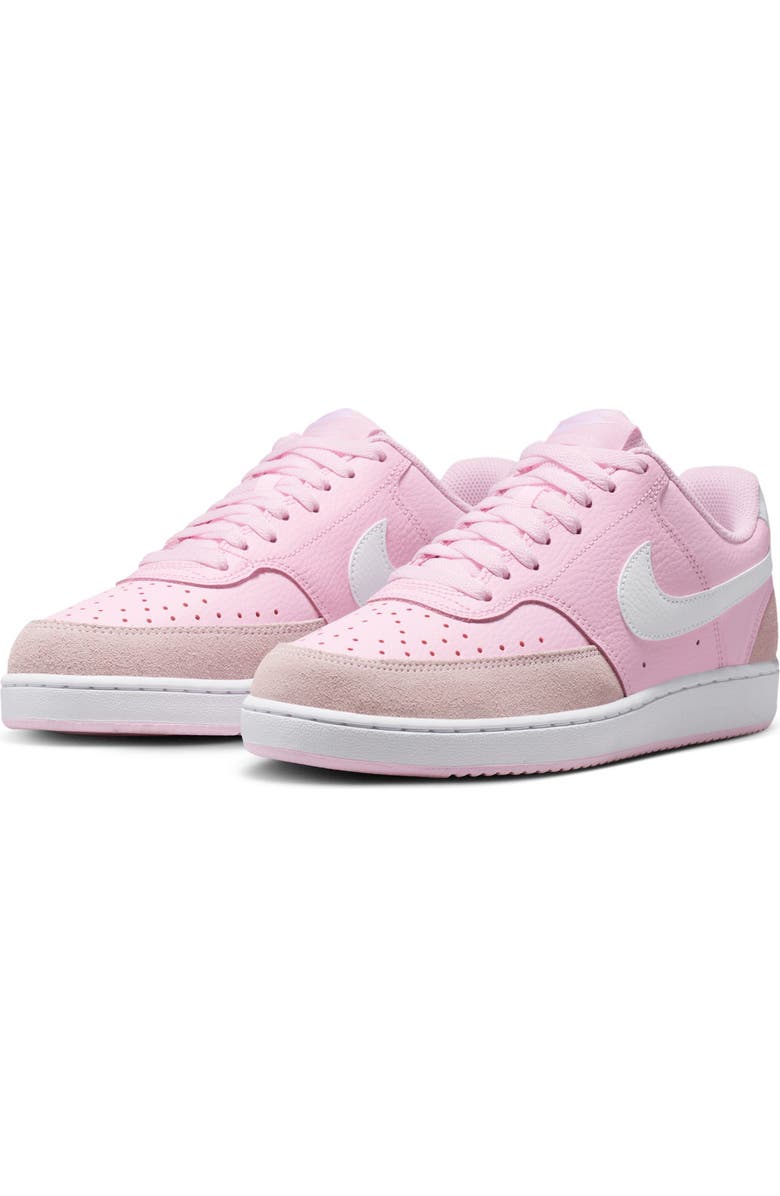 Nike Court Vision Low Sneaker, Main, color, Pink Foam/ White