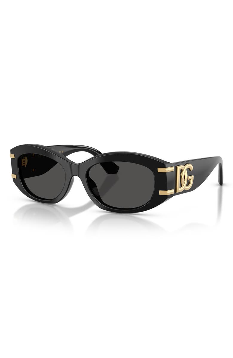 Dolce&Gabbana 55mm Oval Sunglasses, Alternate, color, 