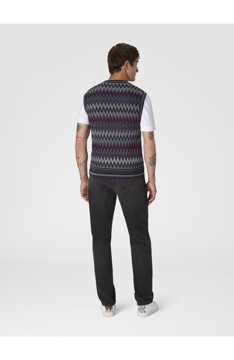 Missoni V-neck Vest With Zigzag Pattern, Alternate, color, Multicoloured