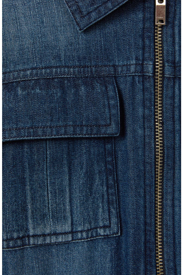 Kids' Josie Denim Romper, Alternate, color, BLUE