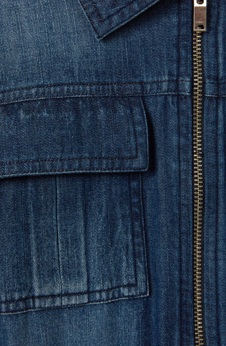 Reiss Kids' Josie Denim Romper, Alternate, color, 