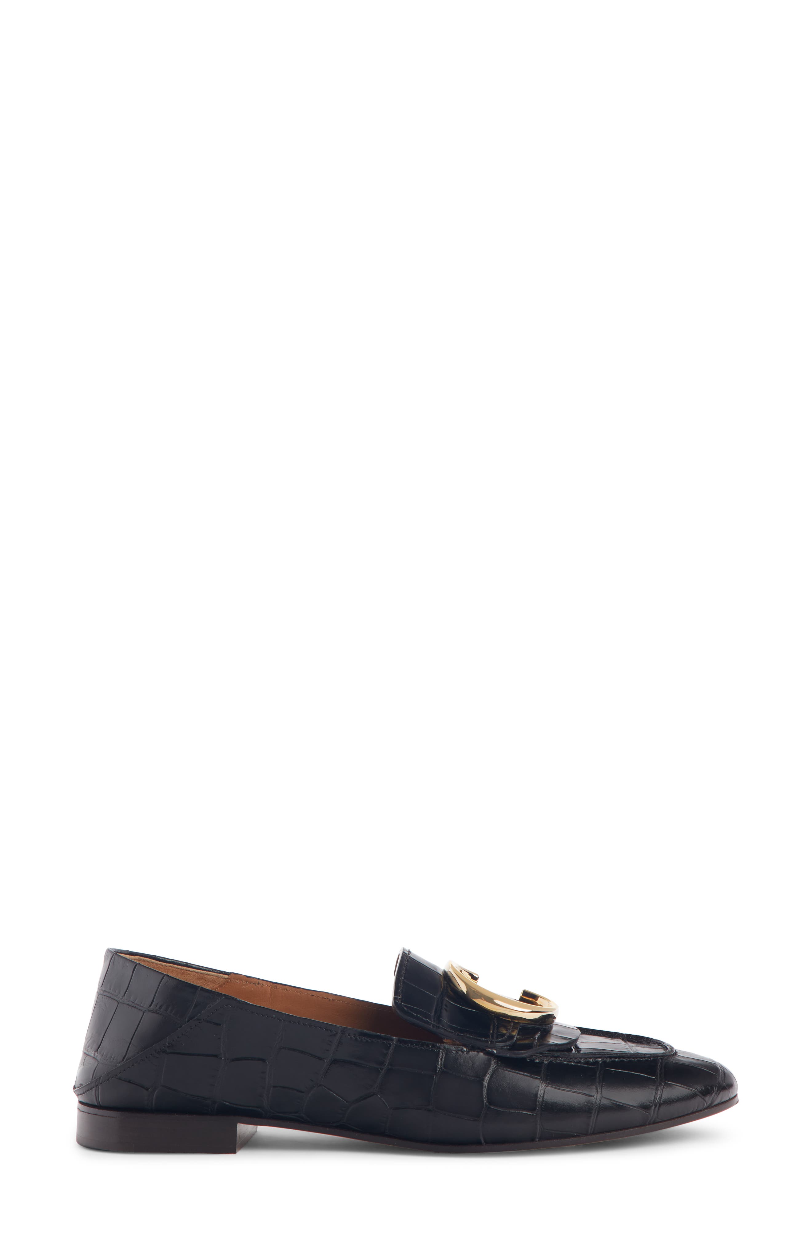 Chloé C Croc-Embossed Convertible Loafer, Alternate, color, 