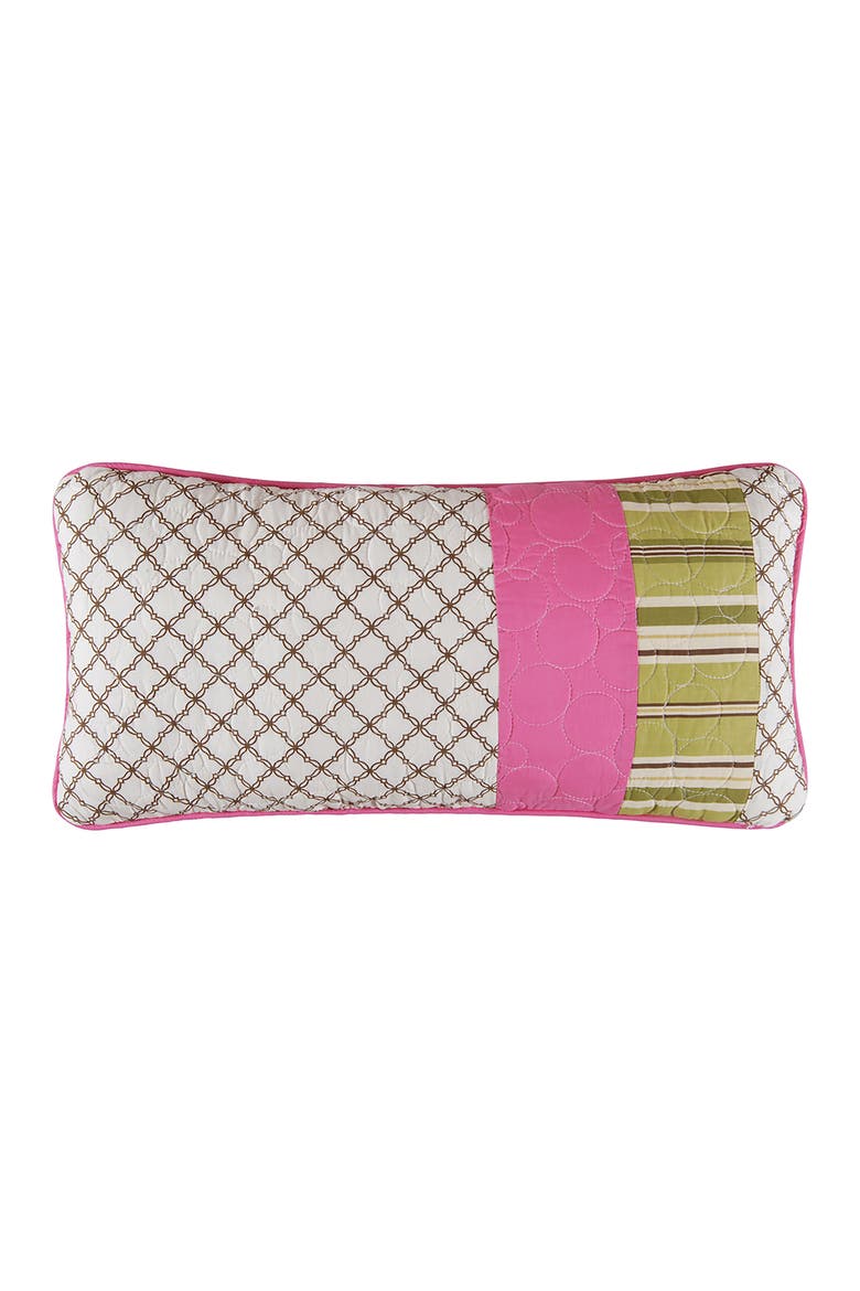 Kendall Pieced Throw Pillow, 12" x 24", Main, color, White