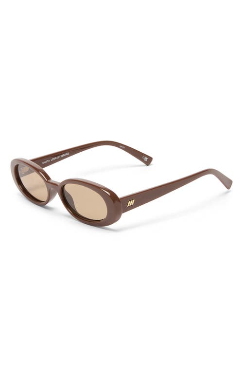 Le Specs Outta Love 51mm Oval Sunglasses In Cocoa/mocha Tint