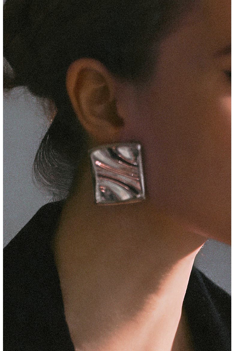 Tidal Glow Earrings, Alternate, color, Silver