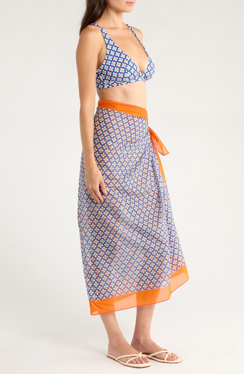 Huit Printed Cotton Cover-Up Pareo, Alternate, color, 