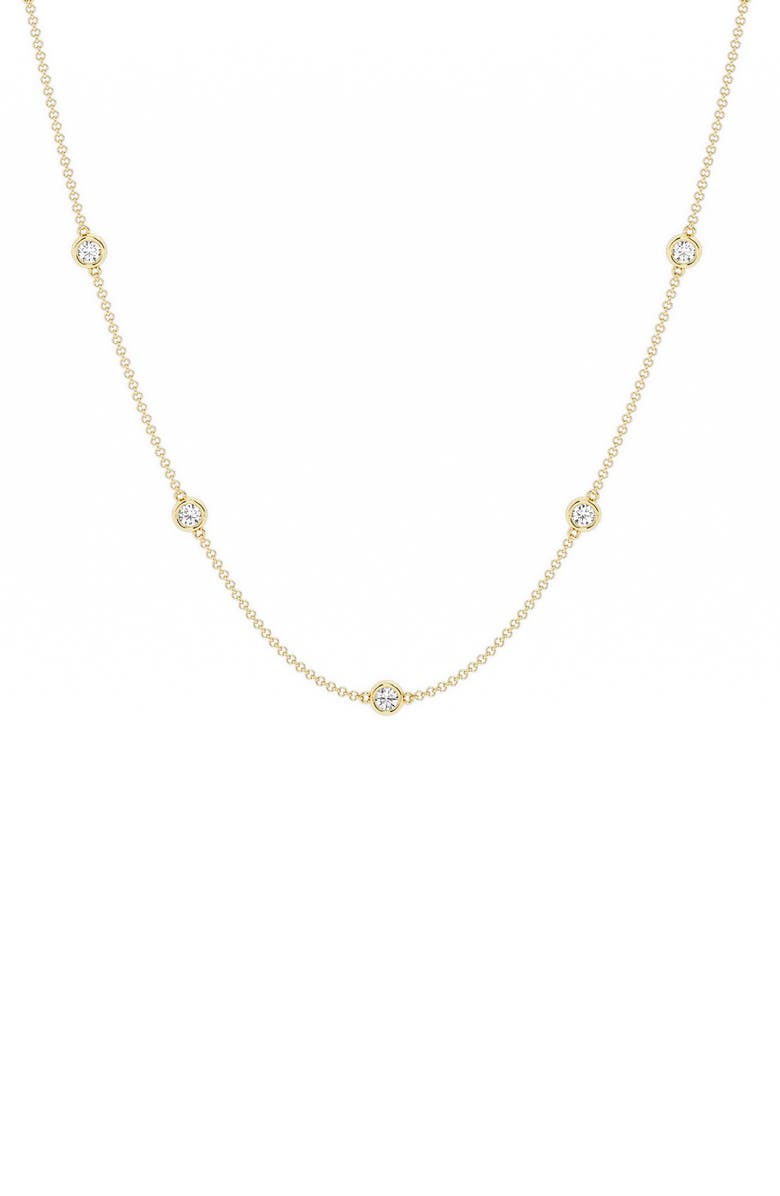 Badgley Mischka Collection Lab Created Diamond Station Necklace, Main, color, 