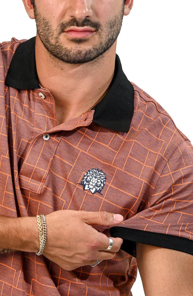 Maceoo Mozart Lines Tipped Polo, Alternate, color, Orange