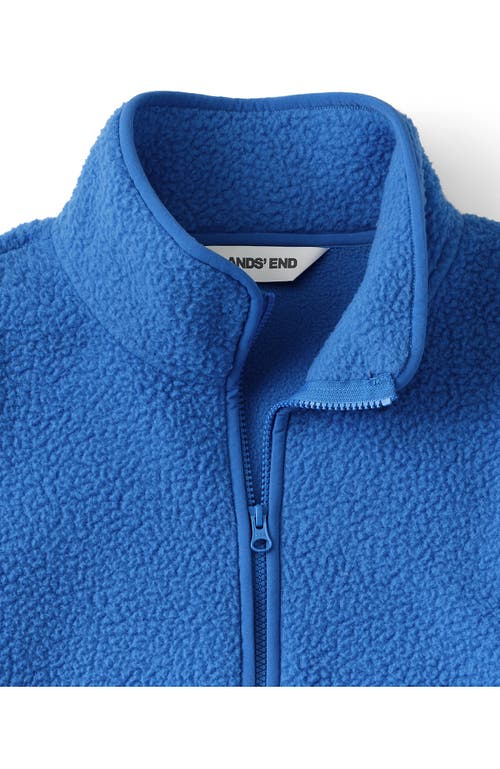 Lands' End Plus Size Half Zip Cozy High Pile Fleece Pullover In Blue