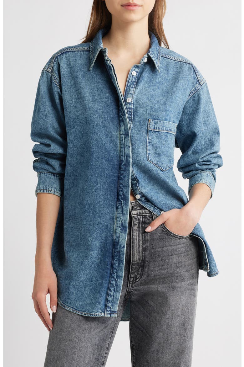 Easy Denim Shirt, Main, color, INDIGO762