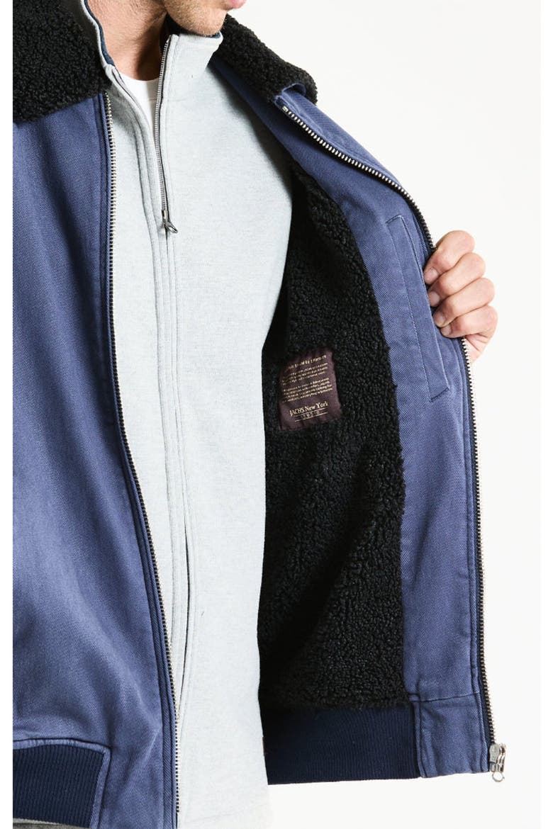 Soft Lined Bull Denim Bomber Jacket, Alternate, color, INDIGO