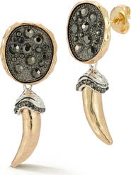 SPHERA MILANO Cubic Zirconia Horn Drop Earrings