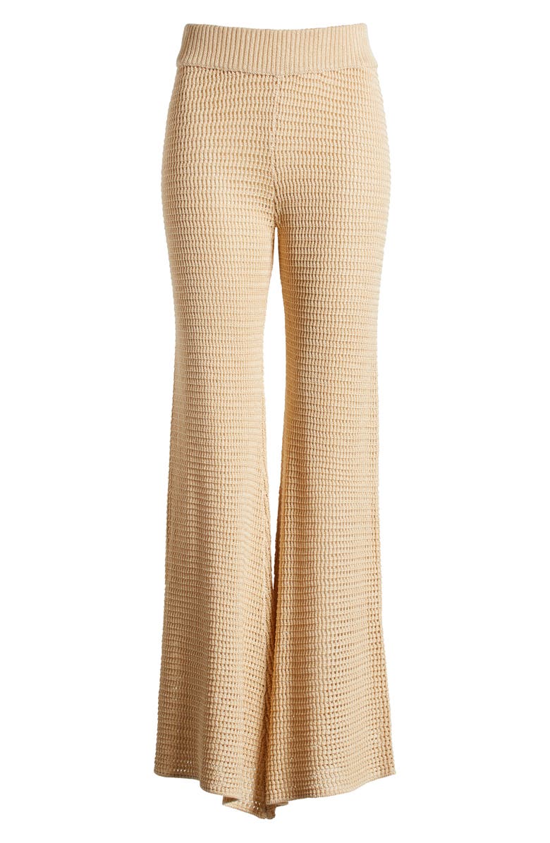 Elan Open Knit Cover-Up Pants, Alternate, color, Natural