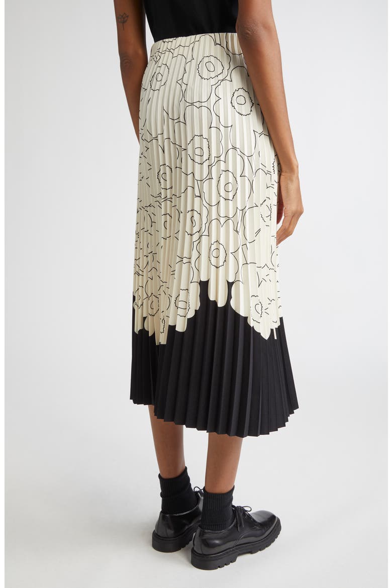 Piiru Piirto Unikko Placement Midi Skirt, Alternate, color, BLACK, OFF WHITE