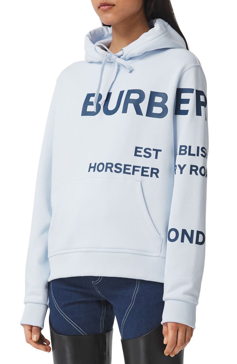 Burberry Poulter Horseferry Print Cotton Hoodie, Alternate, color, 