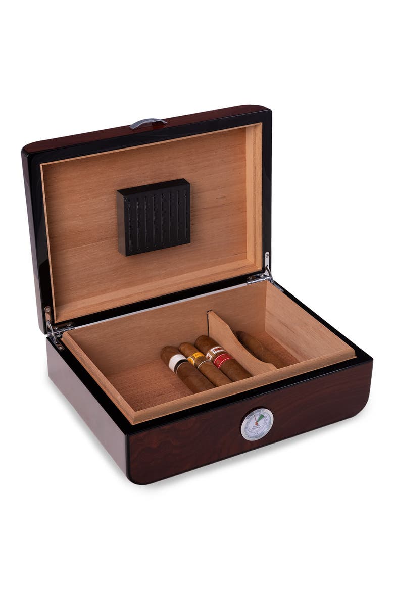 Gerard 40 Cigar Humidor, Alternate, color, BROWN
