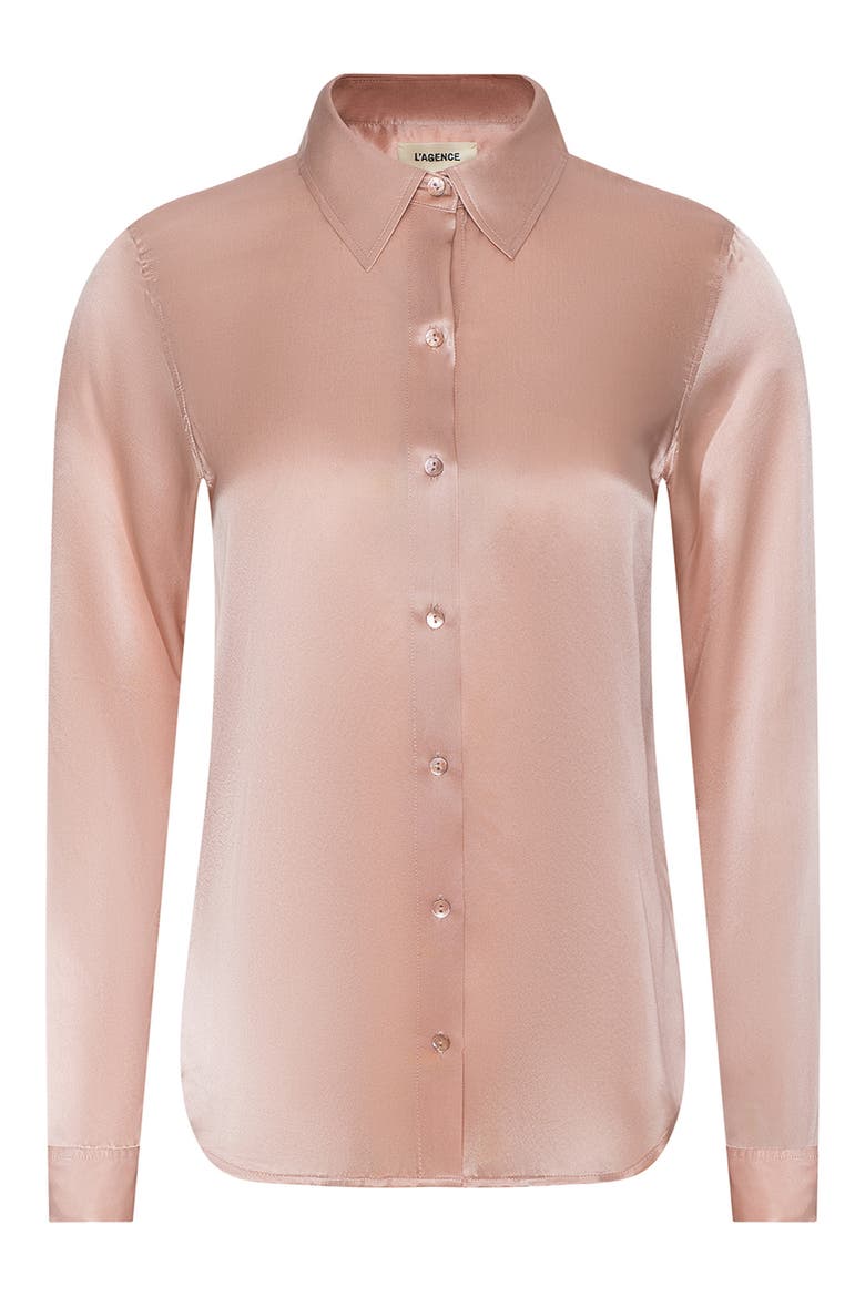 Tyler Silk Blouse, Alternate, color, MISTY ROSE