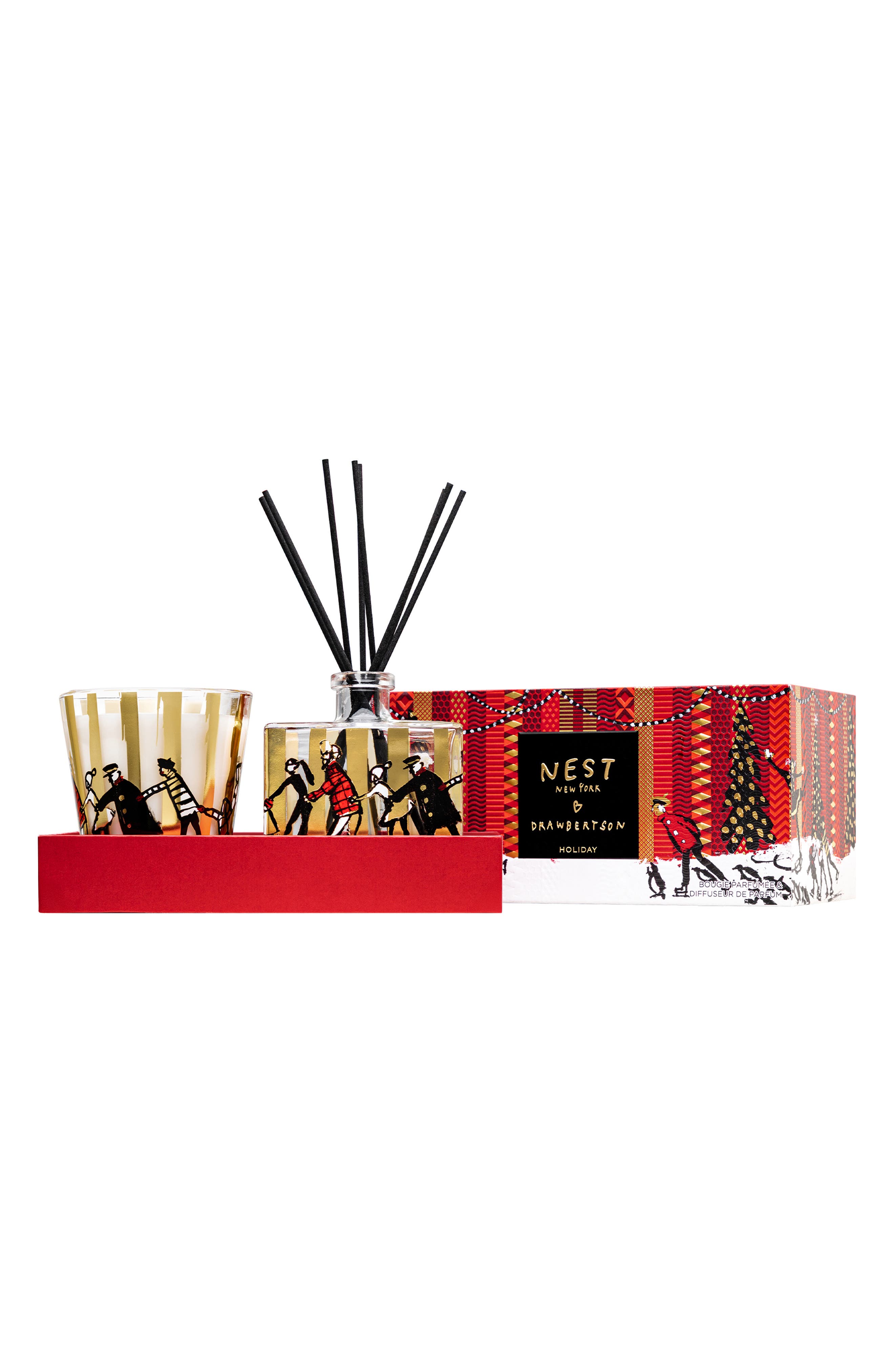 NEST NEW YORK x Drawbertson Holiday Classic Candle & Reed Diffuser Set