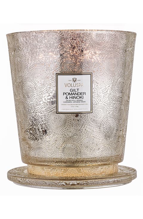 Gilt Pomander & Hinoki Hearth Candle