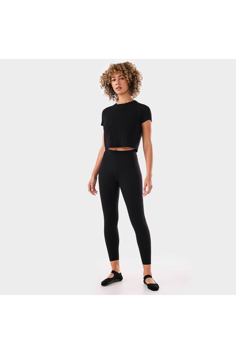 Ribbed Tee, Alternate, color, EBONY