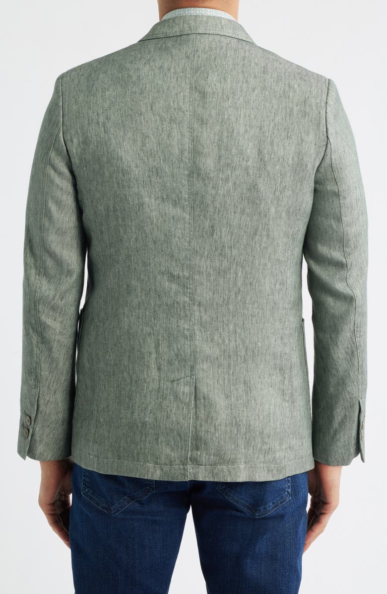 Johnston & Murphy Conley Linen Blend Blazer, Alternate, color, Sage Washed Linen