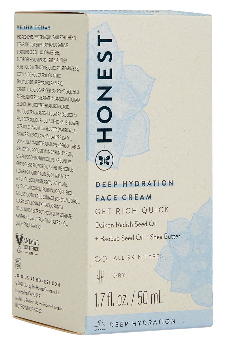 HONEST BEAUTY Deep Hydration Face Cream, Alternate, color, 