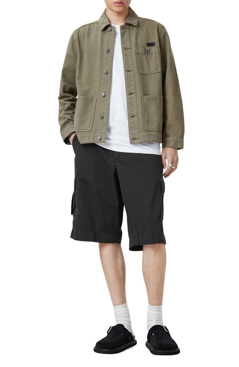 AllSaints Flynn Stretch Cotton Cargo Shorts, Alternate, color, 