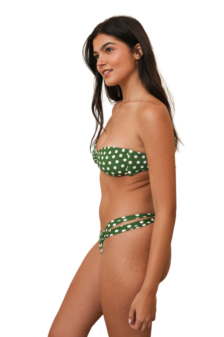 Shay Bandeau Bikini Top, Alternate, color, Luna Verde