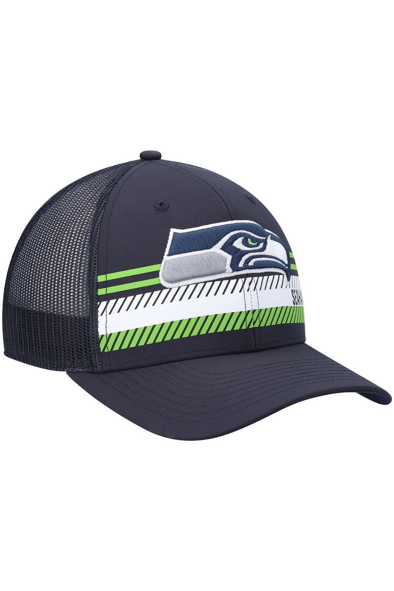 Men's '47 College Navy Seattle Seahawks Cumberland Trucker Snapback Hat, Alternate, color, Navy