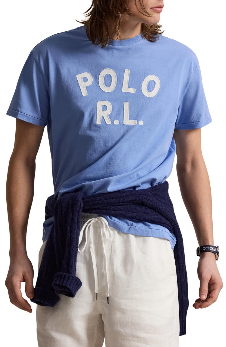 Polo Ralph Lauren Classic Fit Logo Graphic T-Shirt, Main, color, Bristol Blue