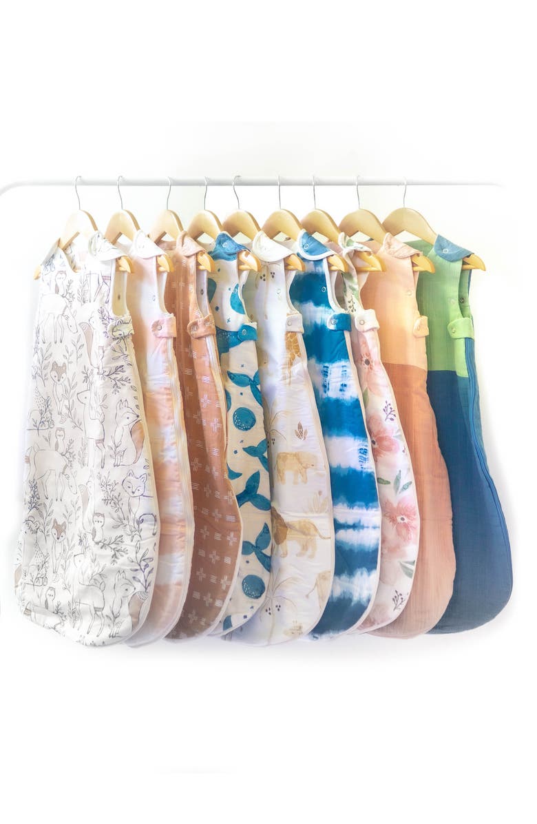 CRANE BABY Cotton Wearable Blanket, Alternate, color, Copper/ Multi