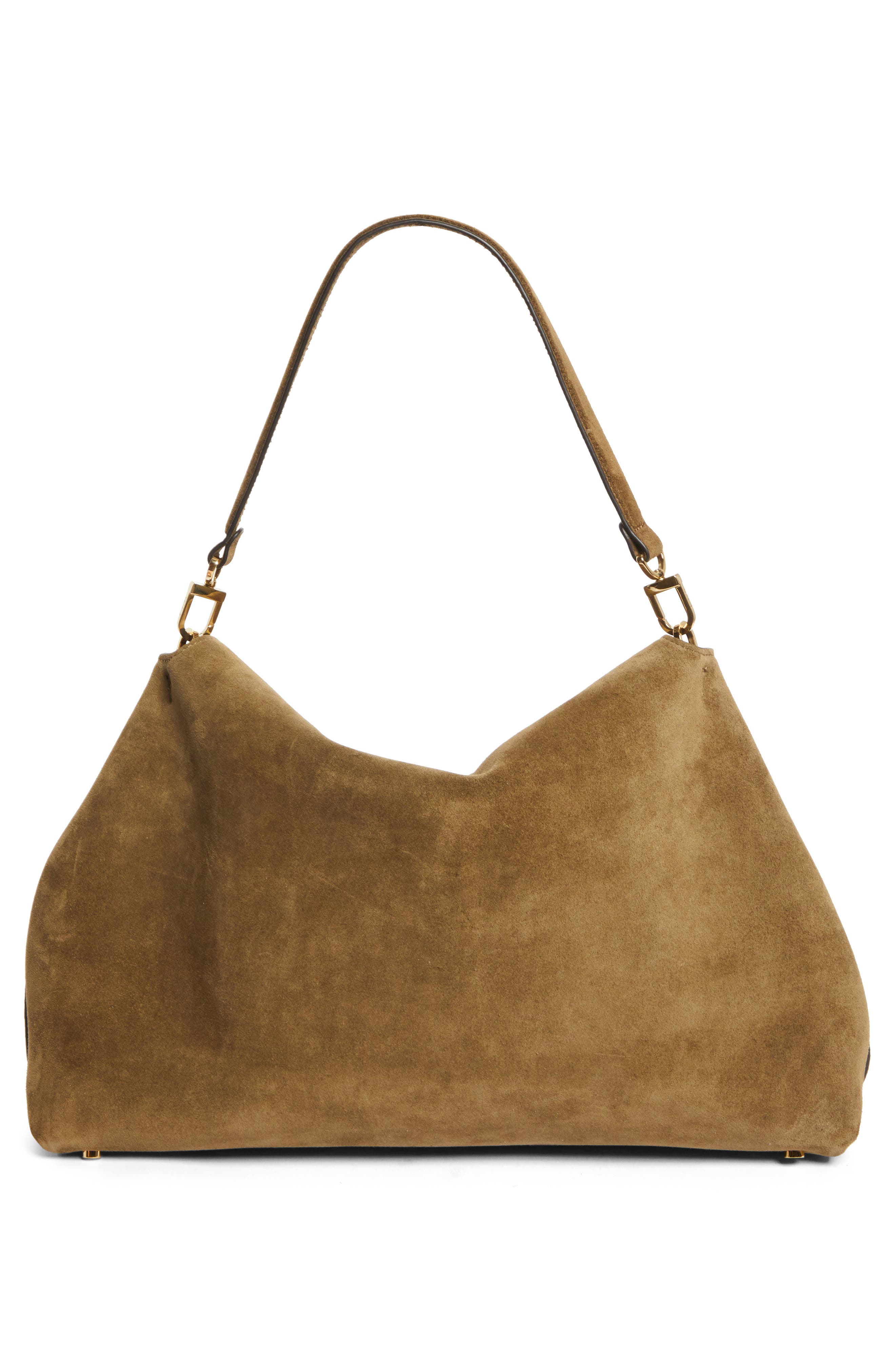 TOTEME T-Lock Satchel, Alternate, color, Dark Taupe