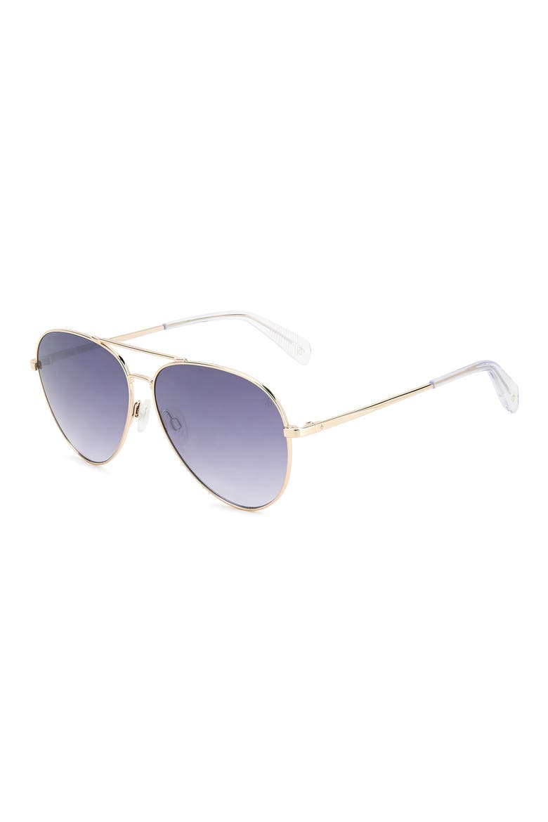 59mm Aviator Sunglasses, Alternate, color, GOLD/ GREY MS SILVER