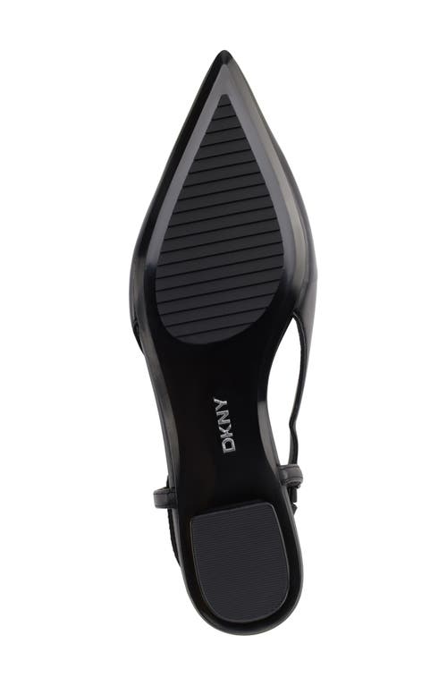 Dkny Mikado Slingback Pointed Toe Flat In Black