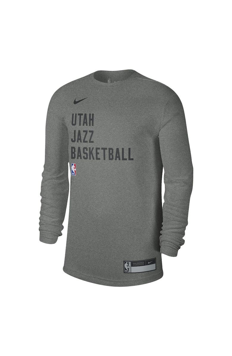 Nike Unisex Nike Heather Gray Utah Jazz 2023/24 Legend On-Court Practice Long Sleeve T-Shirt, Alternate, color, Heather Gray