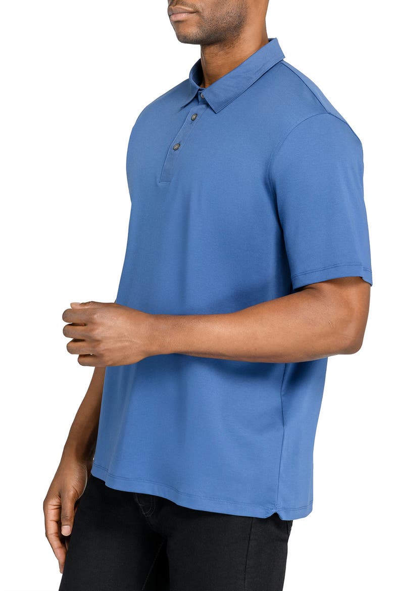 Solid Reworked Slim Fit Polo, Alternate, color, MED BLUE