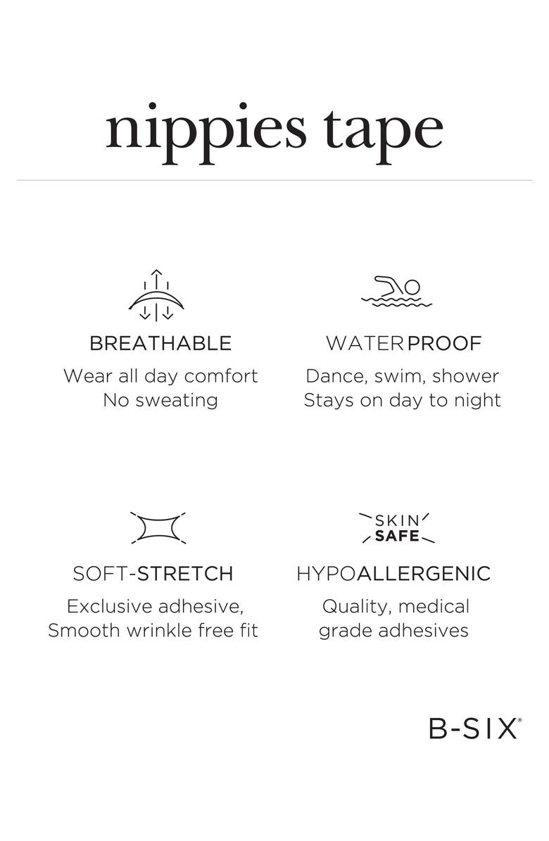 Nippies Bristols 6 Breast Tape, Alternate, color, Black