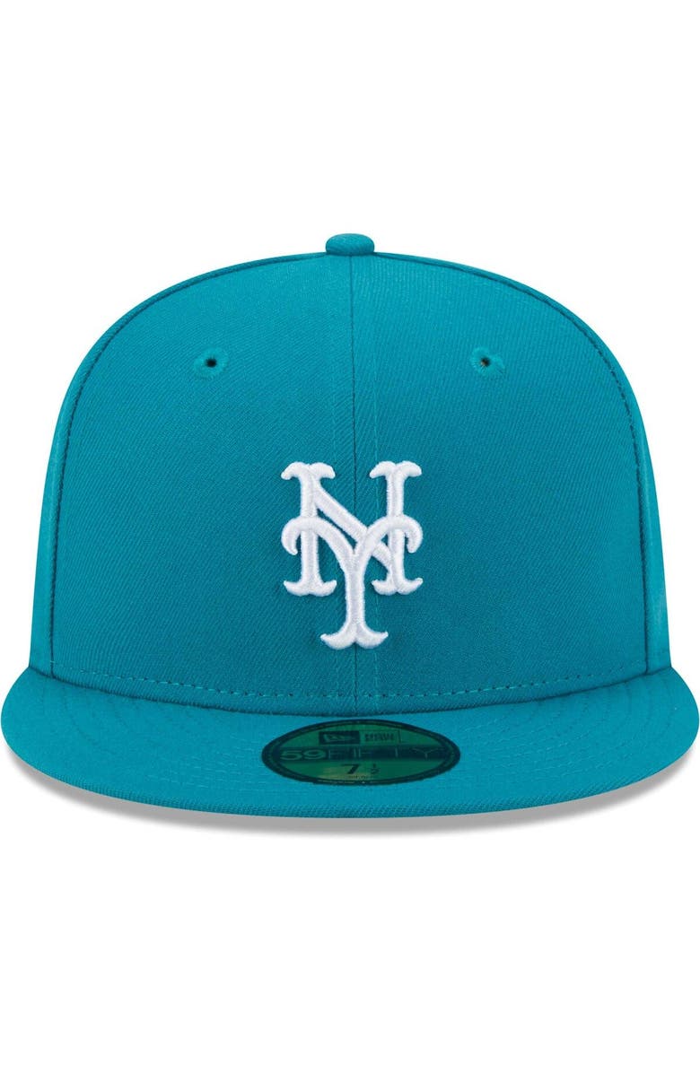 New Era Men's New Era Turquoise New York Mets 59FIFTY Fitted Hat, Alternate, color, 