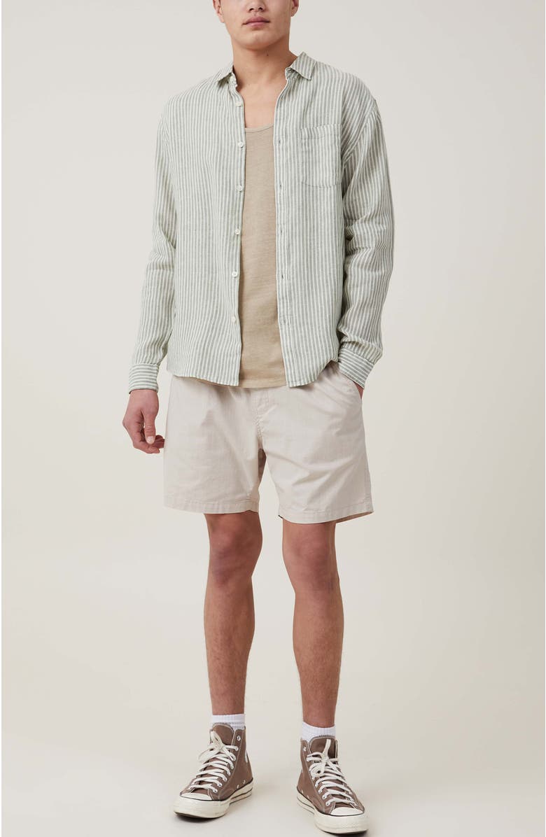 Cotton On Linen Long Sleeve Shirt, Alternate, color, 