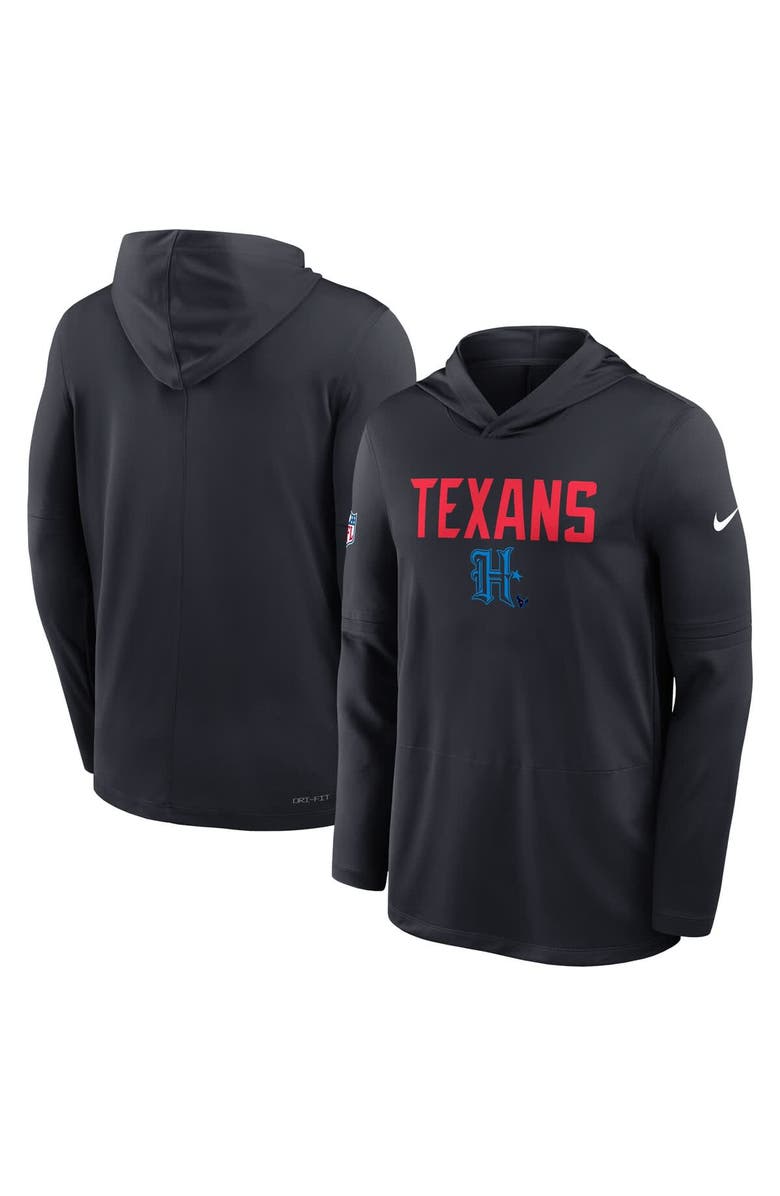 Nike Men's Nike Blue Houston Texans Sideline Alt Pack Dri-FIT Lightweight Hooded Top, Alternate, color, Blue