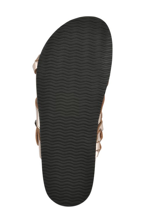 White Mountain Footwear Harrington Leather Footbed Sandal In Rose Gold Metallic