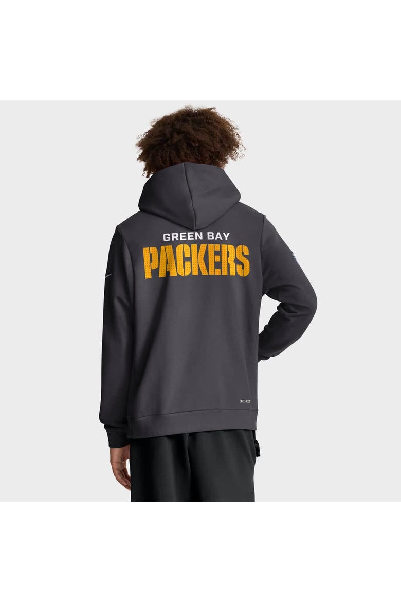Men's Nike Anthracite Green Bay Packers Sideline Standard Issue Initial Home Dri-FIT Hoodie, Alternate, color, Anthracite