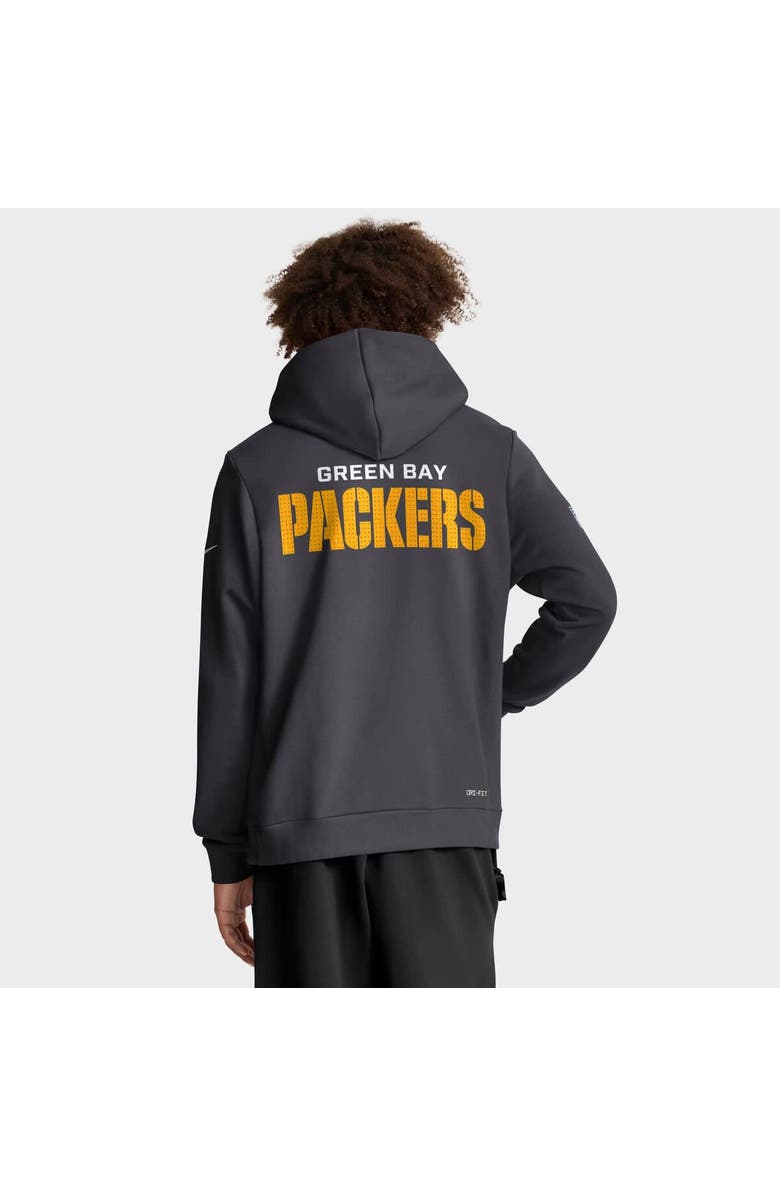 Nike Men's Nike Anthracite Green Bay Packers Sideline Standard Issue Initial Home Dri-FIT Hoodie, Alternate, color, Anthracite