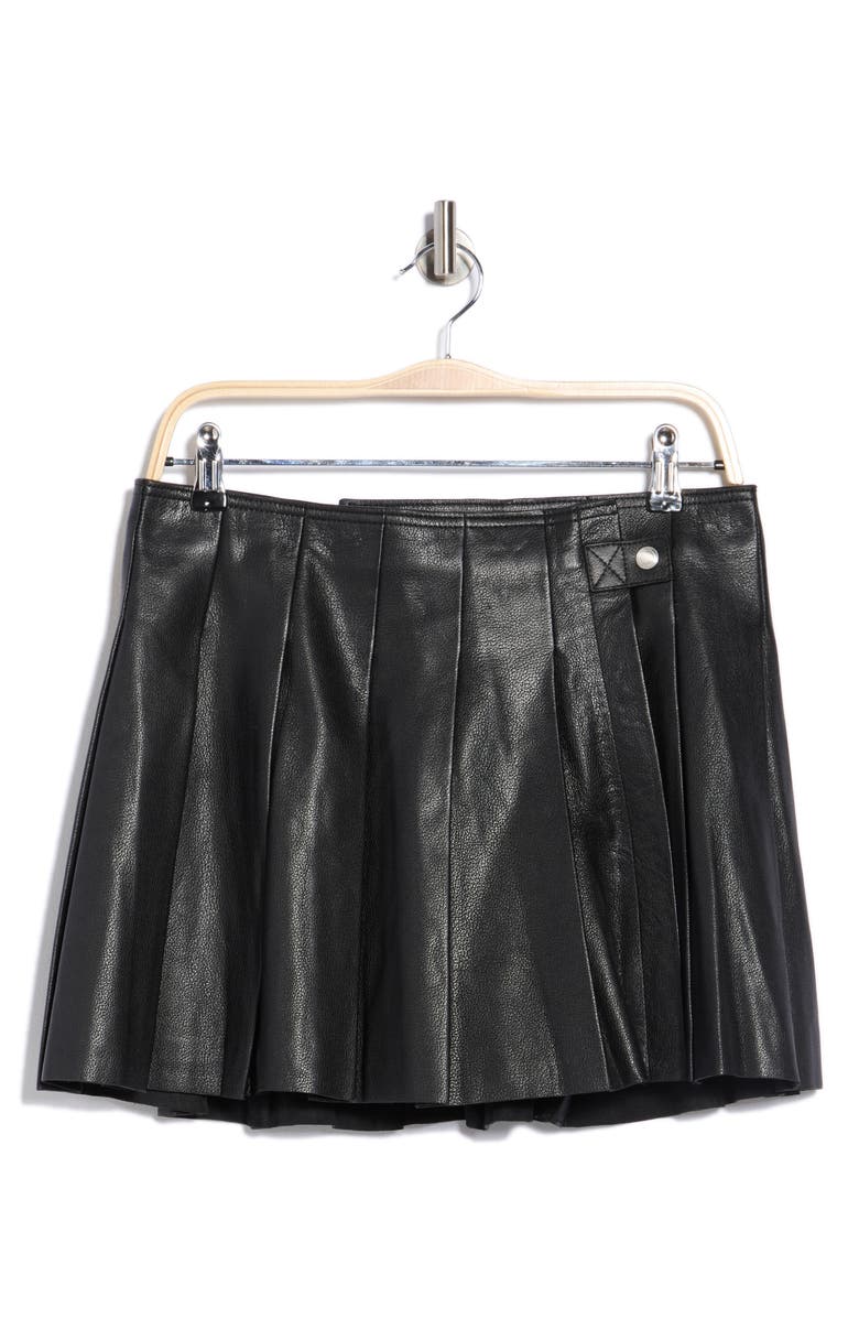 DL1961 Pleated Leather Skirt, Alternate, color, 