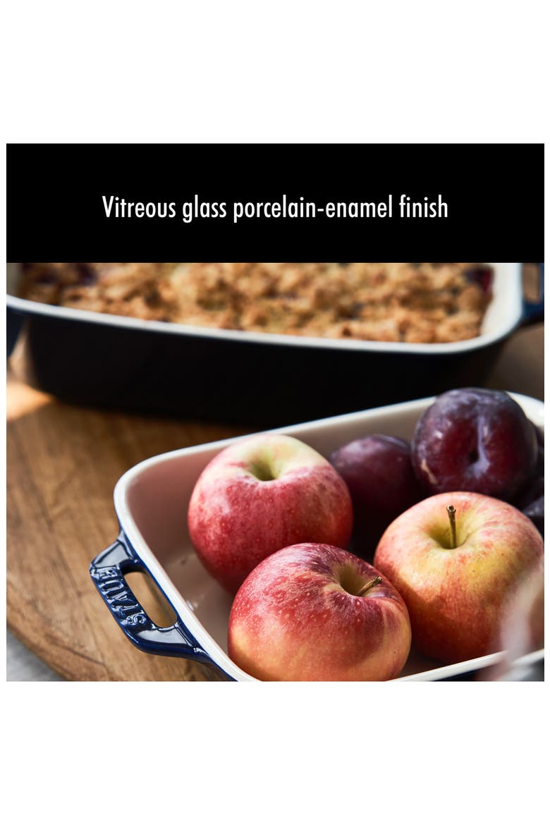 Ceramic 2-Piece Rectangular Baking Dish Set - Dark Blue, Alternate, color, DARK BLUE