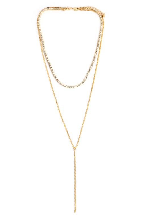 Panacea Layered Y Necklace In Gold
