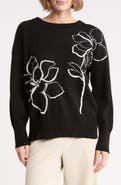 Joseph A Floral Crewneck Sweater