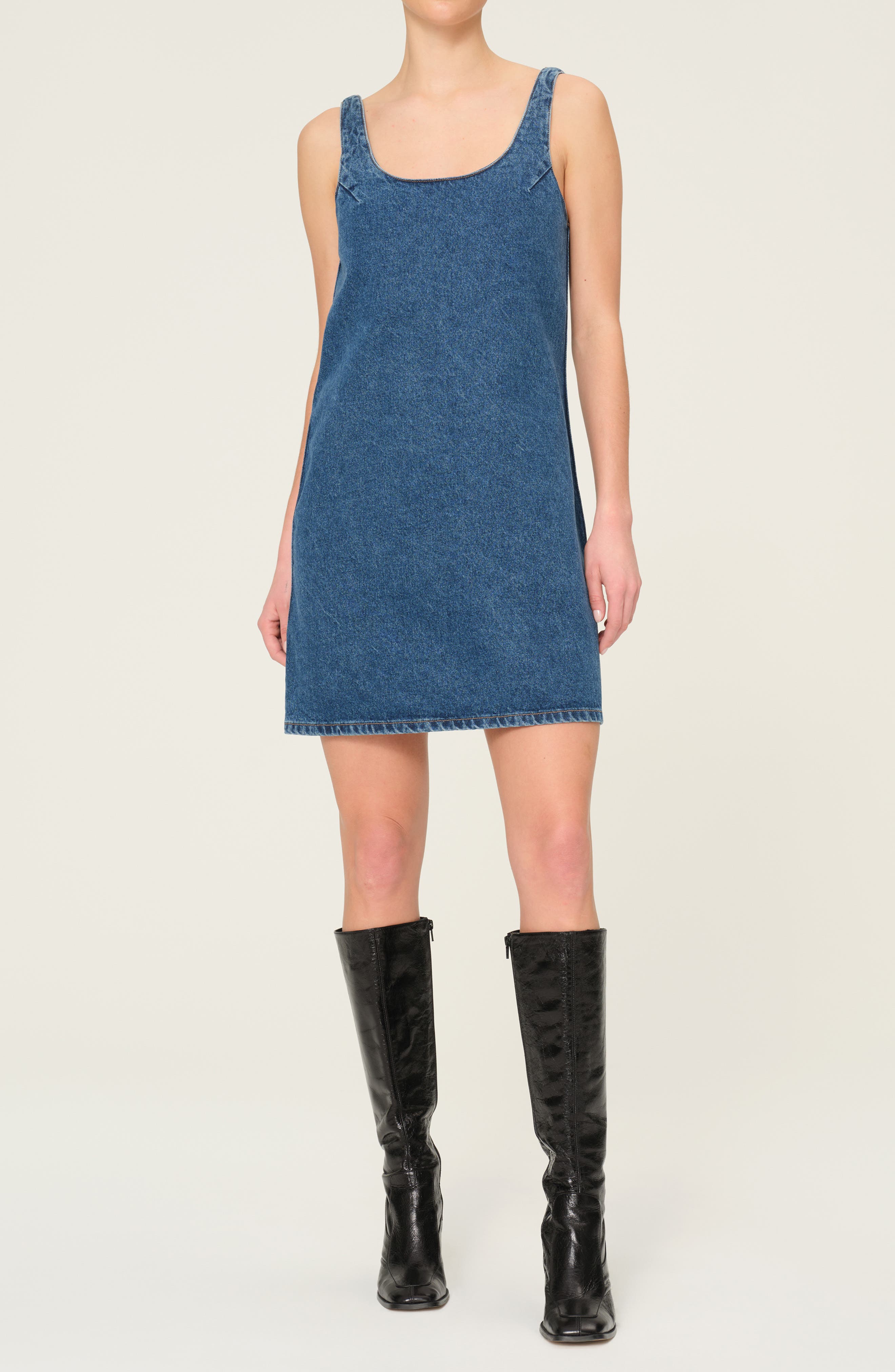 Adeline Sleeveless Denim Minidress