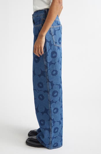 Marimekko Maridenim Unikko Wide Leg Jeans | Nordstrom